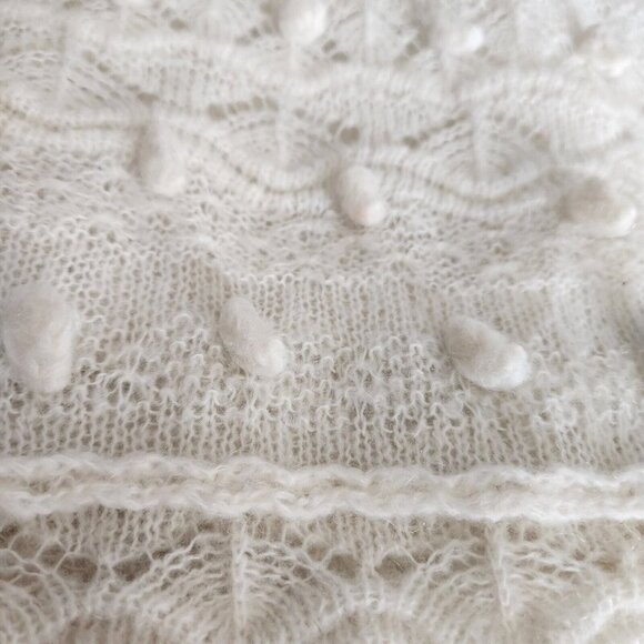 Anthropologie Tapemeasure 3D Crochet Sweater Boho Mohair Wool Cowl Neck - Picture 8 of 12